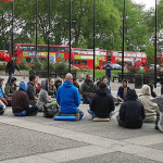 Meditation flash mob with Wake up London