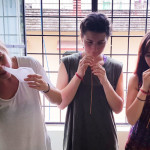 Trying out nasal cleansing kriyas on my yoga TTC in India
